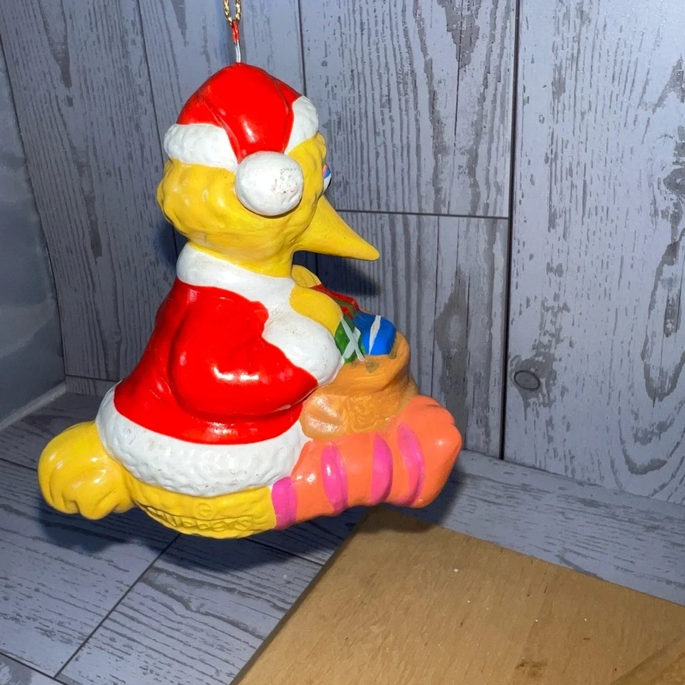 Applause Ornament Big Bird Christmas Red Santa Hat Colorful Holiday Whimsical - Picture 4 of 7
